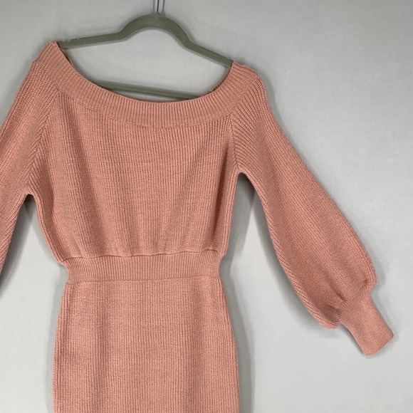 Line and Dot Women Sweater Dress Midi Barbiecore - Picture 6 of 14